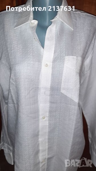 МЪЖКА Бяла РИЗА  - Размер L , снимка 1