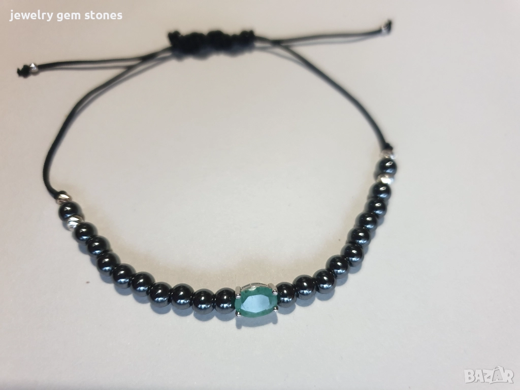 Дамска гривна с естествен Изумруд 0.45 ct, снимка 1