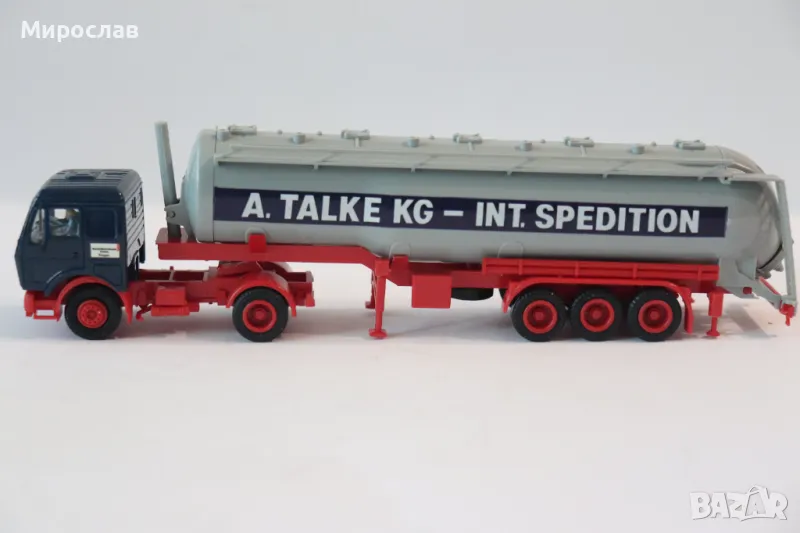 HERPA H0 1/87 MERCEDES СИЛОЗ ЦИСТЕРНА КАМИОН ТИР МОДЕЛ, снимка 1