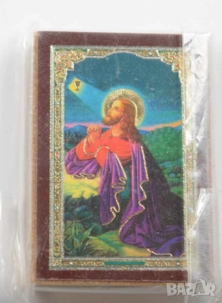 Малка икона Исус Христос с магнит за хладилник за да ви пази и закриля., снимка 1