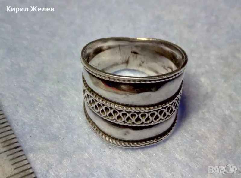 ПРЕКРАСЕН РЕТРО АЛТ СТИЛ СРЕБЪРЕН ПРЪСТЕН СРЕБРО 925 ВЕЛИКОЛЕПНА РЪЧНА ИЗРАБОТКА 50202, снимка 1