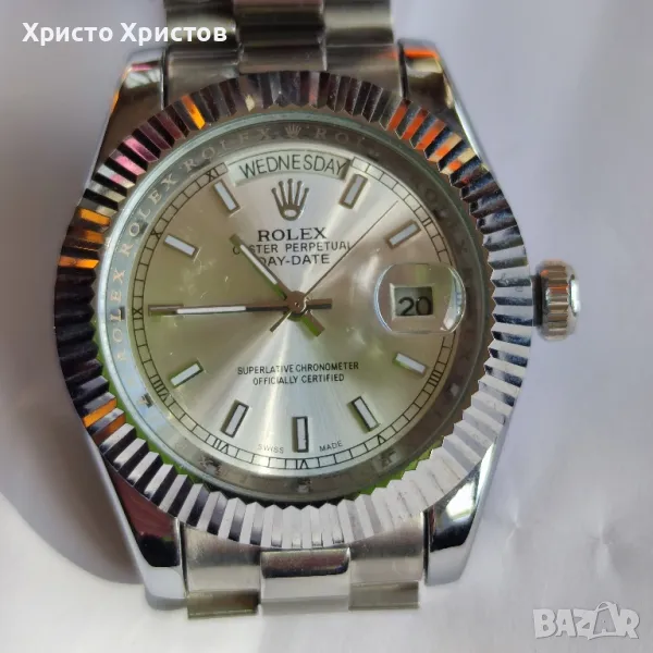 Новогодишна промоция!Мъжки механичен луксозен часовник Rolex DAY-DATE Oyster Perpetual , снимка 1