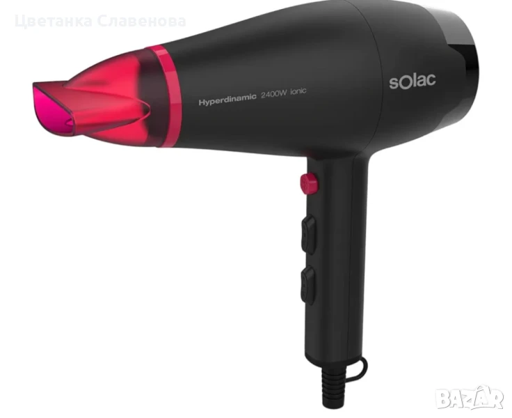 Сешоар SOLAC SH7100 Hyperdinamic 2400W Йонен, снимка 1