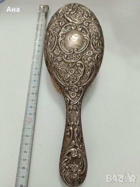 Стара маркирана сребърна английска четка 1910

год, снимка 1