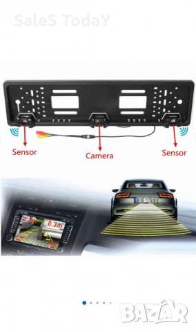 Стойка за номер с камера за задно виждане и парктроник, снимка 2 - Аксесоари и консумативи - 27552541