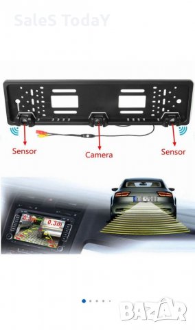 Система за паркиране, камера за задно виждане- вградена в регистрационния номер плюс парктроник