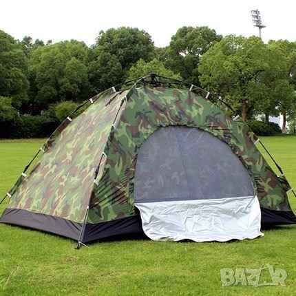 Камуфлажна палатка за къмпинг (200x200x130cm) - 4 човека, снимка 4 - Палатки - 33241977