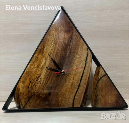 Ръчно изработен часовник от епоксидна смола , снимка 3 - Декорация за дома - 44012531