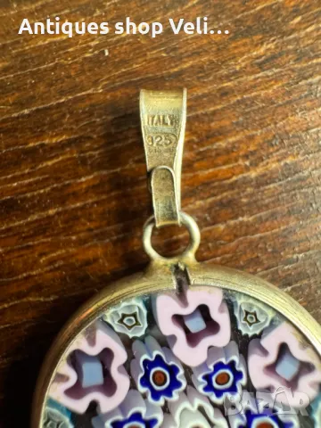 Сребърен медальон MURANO №5949, снимка 4 - Колиета, медальони, синджири - 47409008