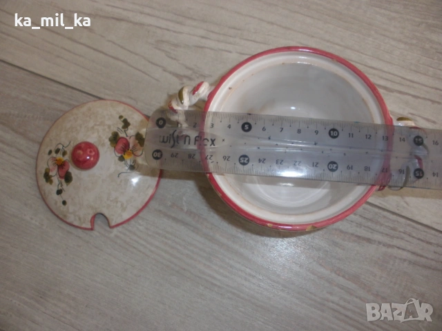 Захарница - Глазирана Керамика, снимка 3 - Други - 53090477