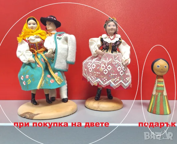 Колекционерски Полски Кукли в народни носии-ръчна изработка, 60-те години Krakow, снимка 2 - Колекции - 47771179