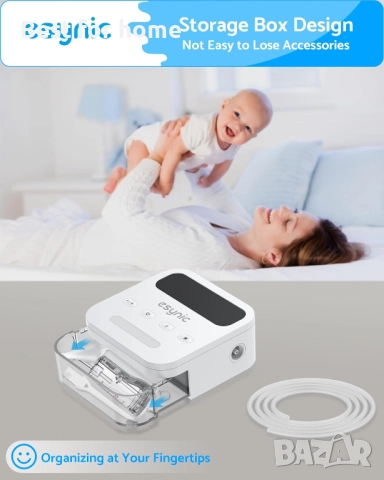 eSynic Професионален бебешки назален аспиратор, 9 нива на засмукване и LED светлина , снимка 4 - Други - 51668359