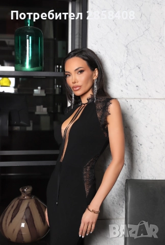 Коктейлна рокля Avin с дантелени акценти 