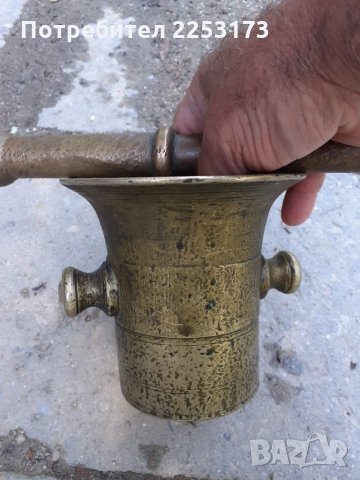 Месингови хаван стар 3 кг., снимка 3 - Декорация за дома - 33365427