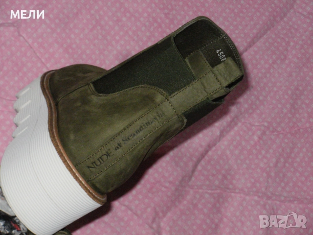 NUDE нови дамски боти естествена кожа 38, снимка 7 - Дамски боти - 51839255