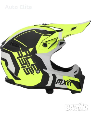 Мотокрос каска ACERBIS PROFILE 5 BLACK/FLUO YELLOW  58397, снимка 3 - Аксесоари и консумативи - 49520028