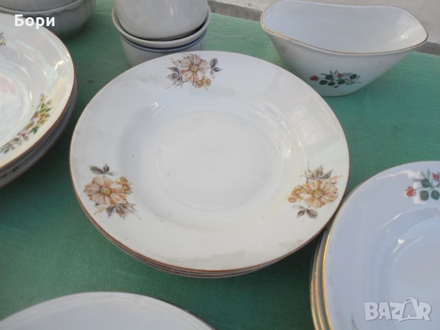 Български порцелан чинии,купи сосиера  37 части, снимка 4 - Чинии - 34882052