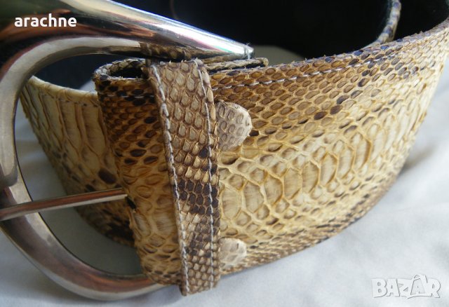 Широк колан от естествена кожа на питон, снимка 7 - Колани - 38000558