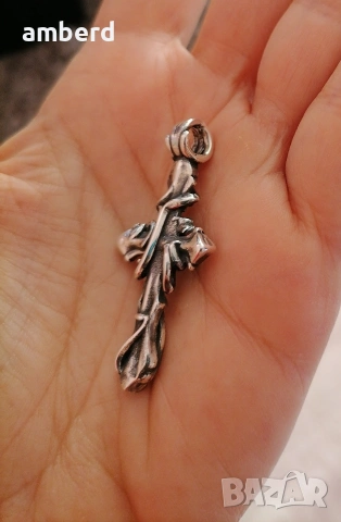 Уникален сребърен кръст - модел С013, снимка 4 - Колиета, медальони, синджири - 53601739