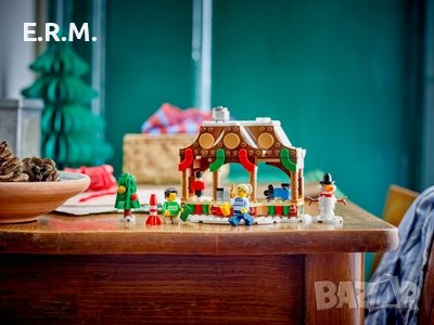 Lego 40602 Winter Market Stall Сергия на зимния пазар 271 Парчета 2 Мини фигурки , снимка 2 - Други ценни предмети - 43330679