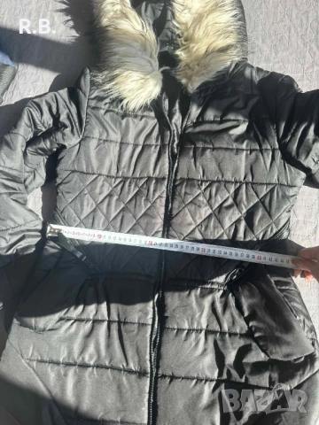 Черно шушляково яке, размер Л, снимка 16 - Якета - 38896048