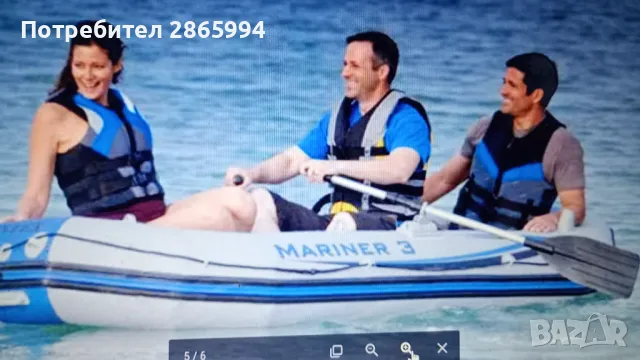 Продавам надуваема лодка с твърдо дъно Интекс Маринер 3 и транец, снимка 3 - Екипировка - 49538071