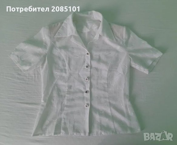 Дамски бели прозрачни ризки, снимка 6 - Ризи - 47788230