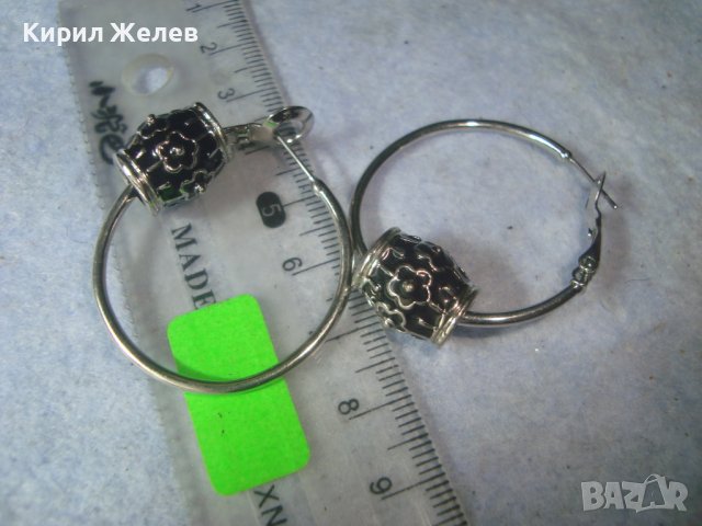 СРЕБРИСТИ ВИНТИДЖ АРТ ОБЕЦИ от НЕРЪЖДАЕМА БЛАГОРОДНА СТОМАНА 31355, снимка 4 - Обеци - 38067822