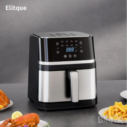Електрически фритюрник с капацитет 10L – неръждаема стомана, 1350W, автоматично изключване, снимка 4 - Фритюрници - 53180365