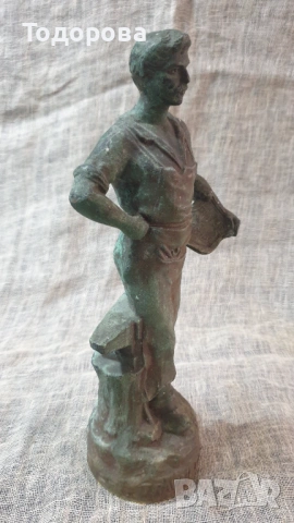 Старинна метална пластика на ковач от началото на миналия век, снимка 3 - Антикварни и старинни предмети - 53209744