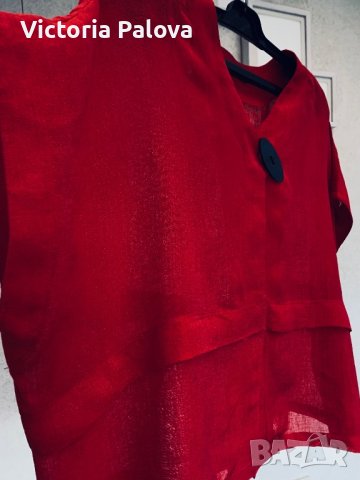 Широка ленена блуза HOPSACK Германия, снимка 10 - Корсети, бюстиета, топове - 43744197