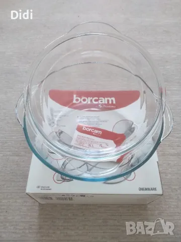 Кръгла огнеупорна тава с капак