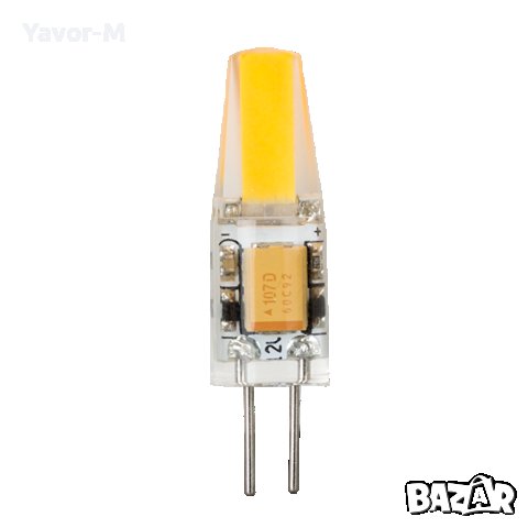 LED Лампа, 1.5W, G4, 3000K, 12 V DC, Топла светлина, COB, Ultralux - LPG41530