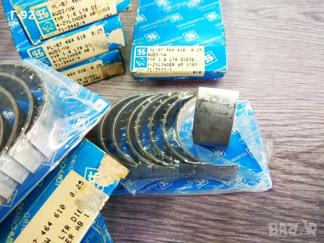 87464610,**0.25**NEU**KOLBENSCHMIDT**Комплект биелни лагери**VW / Audi 1.6 Diesel **, снимка 2 - Части - 33006894