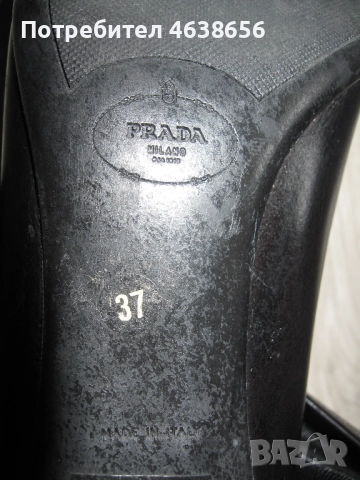 Prada дамски оригинални обувки 37 номер, снимка 2 - Дамски елегантни обувки - 52497607