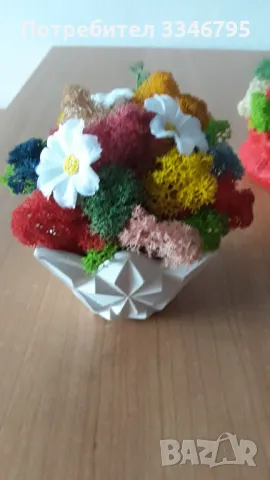 Кашпа със скандинавски мъх , снимка 2 - Декорация за дома - 48916954