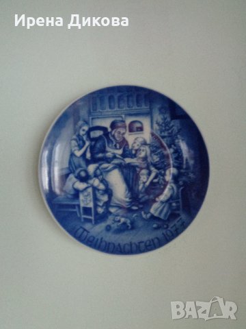 Продавам ; Порцеланова чиния за стена -Christmas - 1977, снимка 2 - Други - 43269095