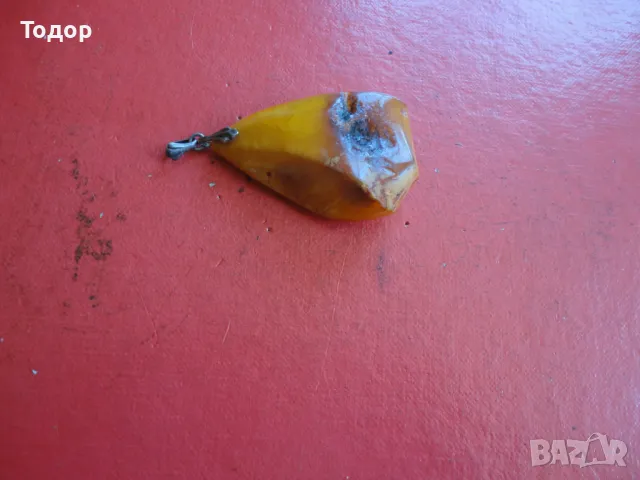 Уникално сребърно колие висулка с кехлибар , снимка 6 - Колиета, медальони, синджири - 47462393