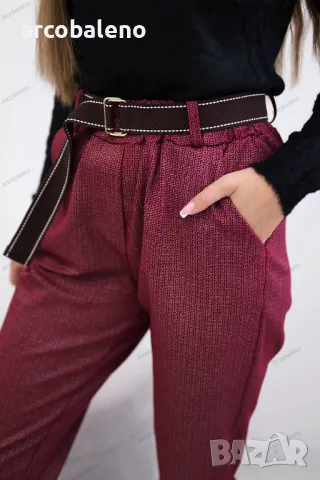 Дамски панталон от вискоза с фин десен, 3цвята , снимка 7 - Панталони - 48091895