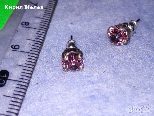 НЕЖНИ СРЕБРИСТИ СКЪПОЦЕННИ ВИНТИДЖ ОБЕЧКИ от БЛАГОРОДНА СТОМАНА с ФАСЕТИРАН АМЕТИСТ 36949, снимка 5 - Обеци - 39944667