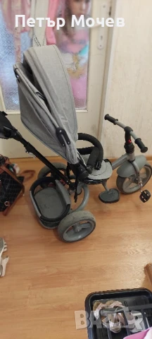 Триколка LORELLI NEO с Въздушни Гуми, Grey, Luxe, снимка 3 - Детски велосипеди, триколки и коли - 51395438