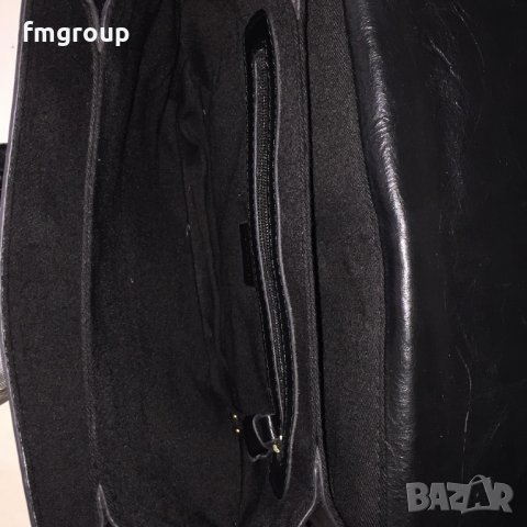 Дамска черна кожена чанта Mango Манго, снимка 4 - Чанти - 33343170