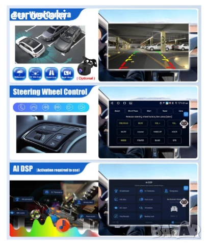 CAMECHO мултимедия за Renault Dacia Logan Duster Sandero, 4+64G, Android 13, 2DIN, Carplay/Android , снимка 4 - Аксесоари и консумативи - 50979405