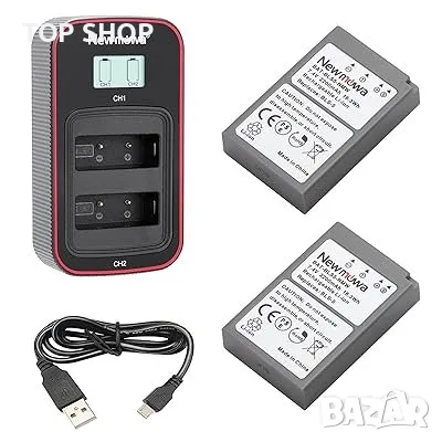 Комплект батерии 2200 mAh и смарт зарядна станция за Olympus от Newmowa BLS-5 , снимка 7 - Батерии, зарядни - 48510925
