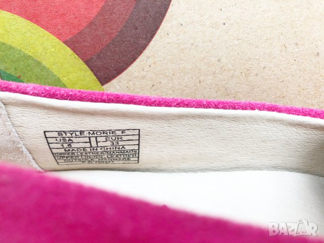 Страхотни велурени обувки UMI номер EUR 33, UK 1, US 1.5 цвят Fuschia, снимка 7 - Детски обувки - 35030989