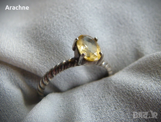 Сребърен пръстен със сапфир от The Genuine Gemstone Company, снимка 4 - Пръстени - 51702377