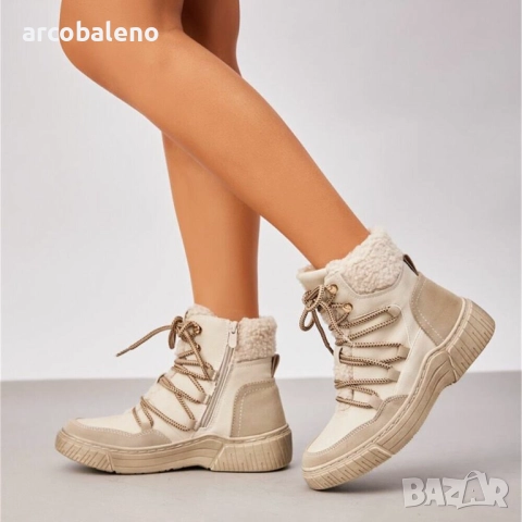 Дамски боти с връзки, 5цвята , снимка 2 - Дамски боти - 52021854