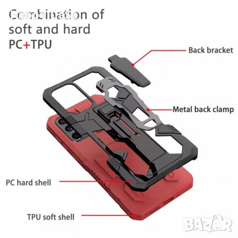 Samsung Galaxy S23 Ultra / S23+ / S23 / WARRIOR удароустойчив кейс калъф с поставка, снимка 4 - Калъфи, кейсове - 39854484
