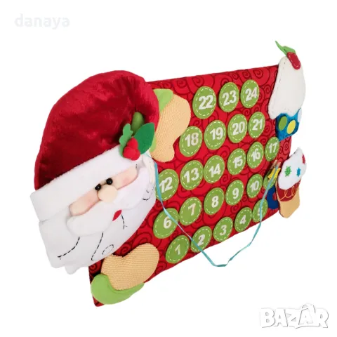 5381 Текстилен голям коледен календар, снимка 4 - Декорация за дома - 47747578