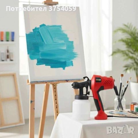 Електрически пистолет за боядисване Electric Paint Sprayer Elite — перфектно покритие без следи и ка, снимка 5 - Други инструменти - 52354608